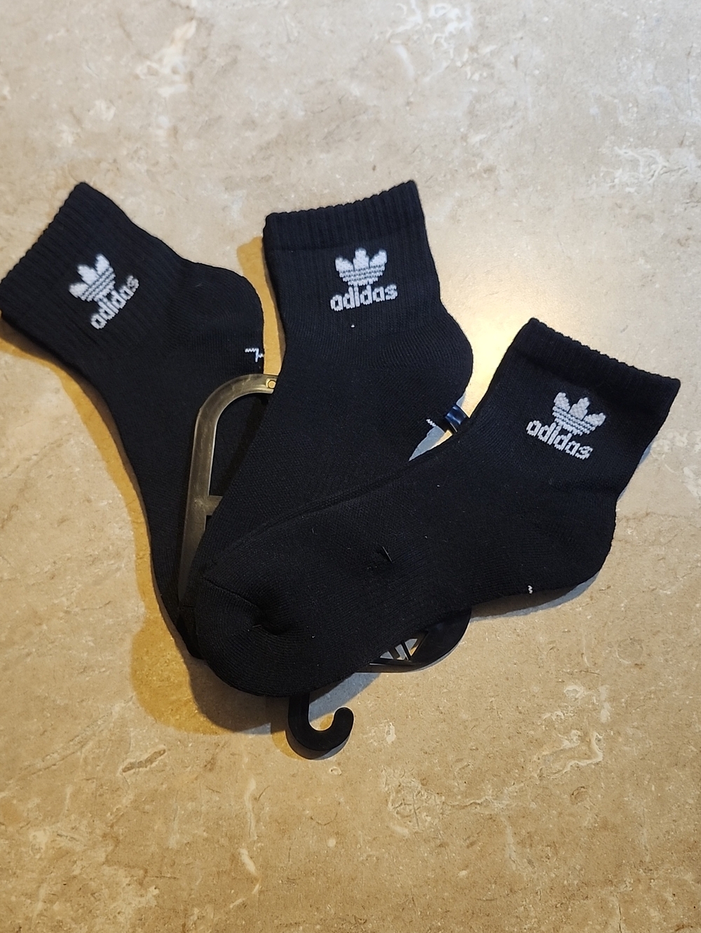 Adidas Black Quarter Socks - 3 Pack